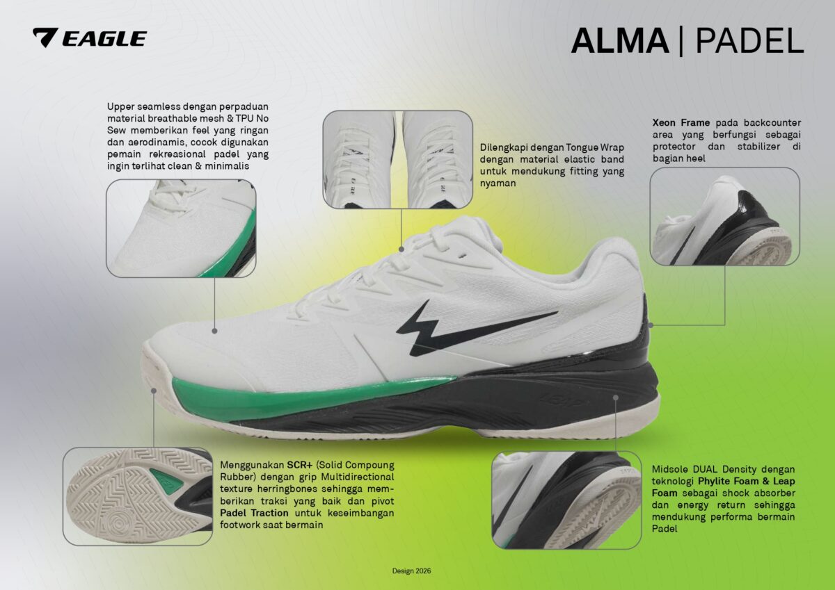 Eagle Sepatu Padel Tenis  Alma – Padel Tenis Shoes - Image 7