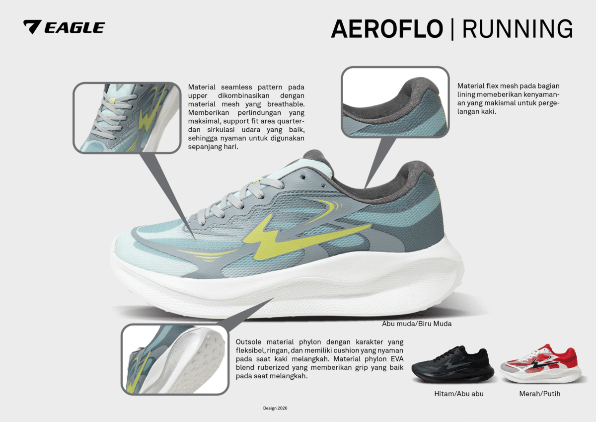 [New Arrival] Eagle Sepatu Running Aeroflo - Image 7