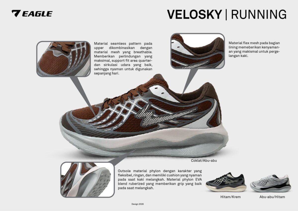 [New Arrival] Eagle Sepatu Running Velosky - Image 7